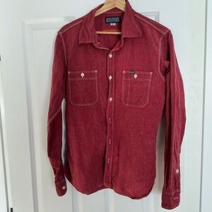 Iron heart button down shirt